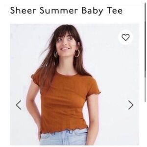 NWT MADEWELL SHEER SUMMER BABY TEE